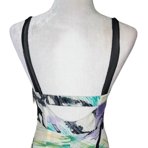 Leifsdottir Anthropologie Silk Lake Reflection Lavender Black Flowy Maxi Dress 4 - Picture 8 of 13